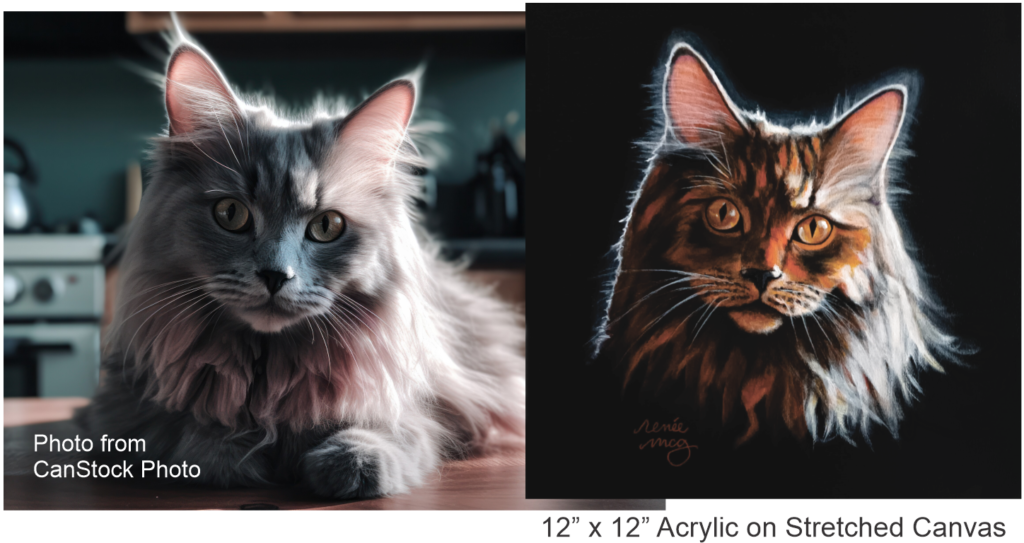 Glowing Cat-Before & After